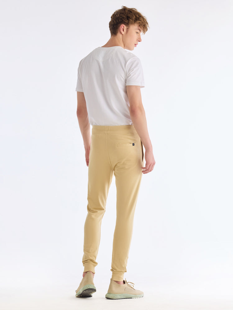 Cream Plain Joggers