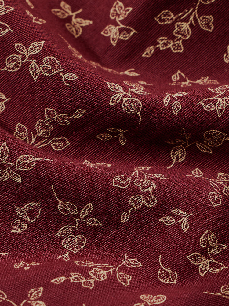 Maroon Printed Kurta