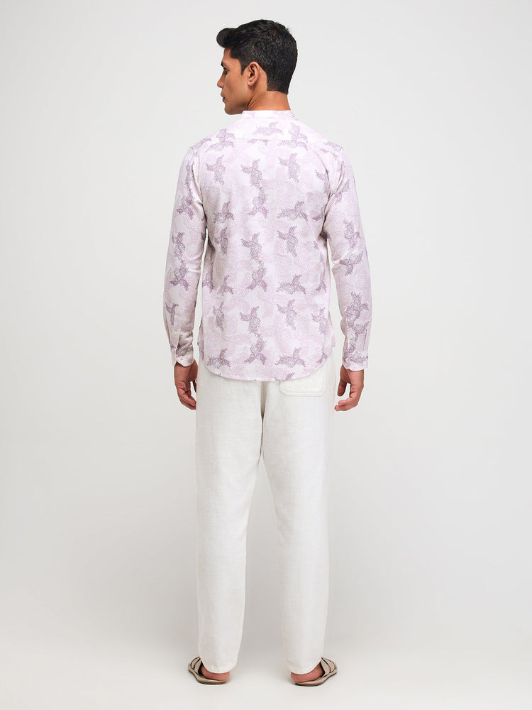 Paisley Print Textured Kurta