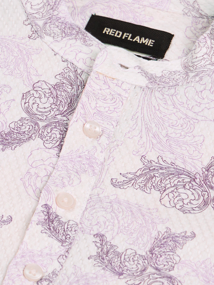 Paisley Print Textured Kurta