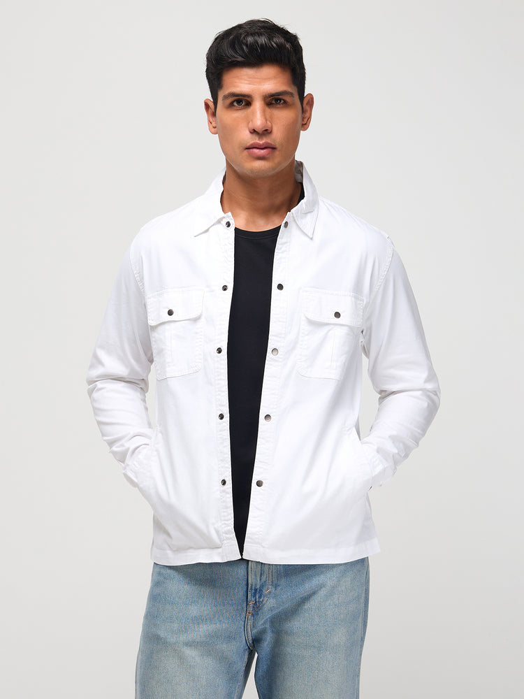 Double Pocket Twill Over Shirt