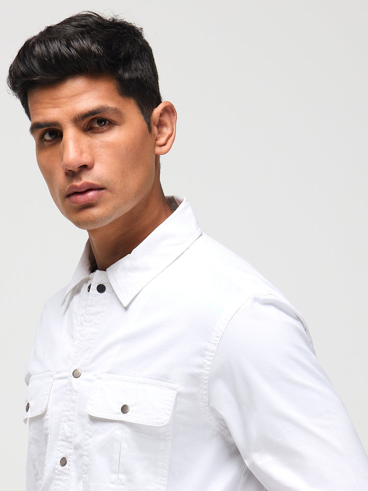 Double Pocket Twill Over Shirt