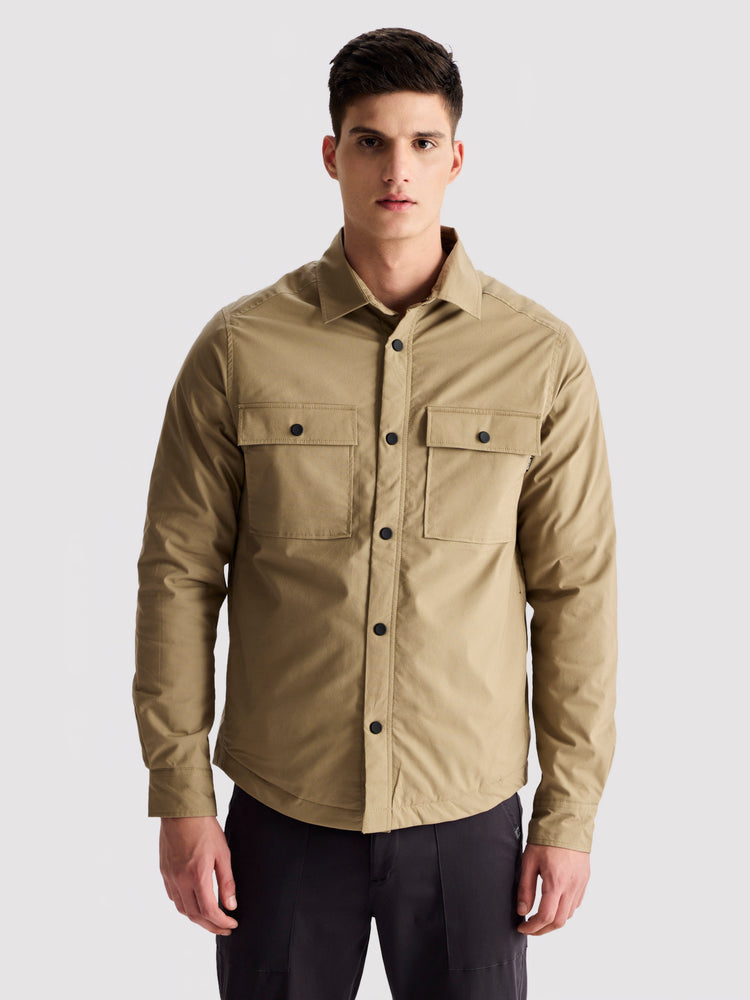 Khaki Solid Shacket