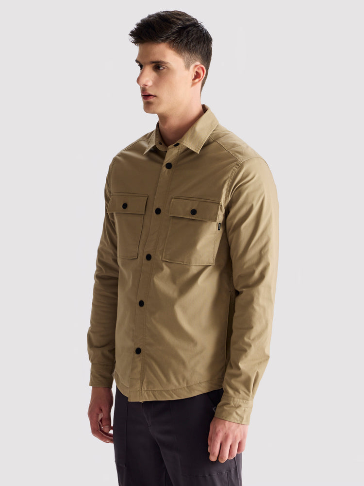 Khaki Solid Shacket