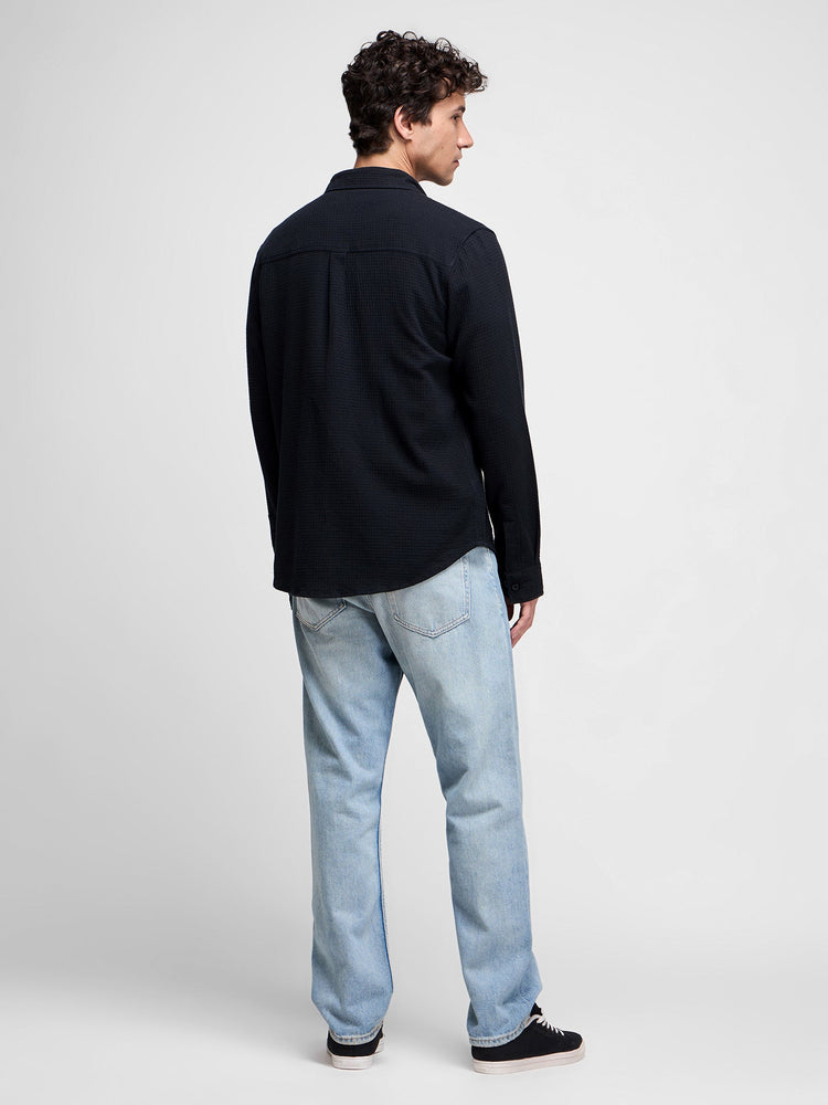 Relaxed Fit Waffle Textured Shirt
