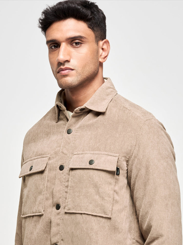 Corduroy Padded Over Shirt