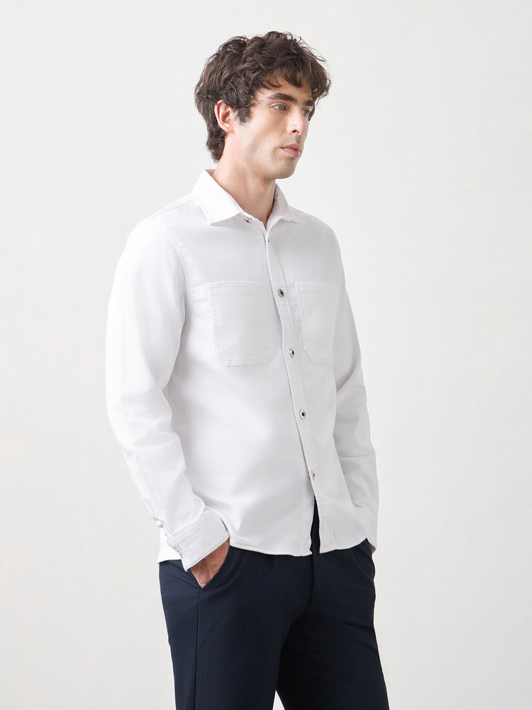 Double Pocket Cotton Stretch Overshirt