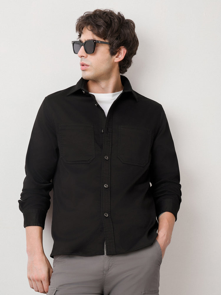 Double Pocket Cotton Stretch Overshirt