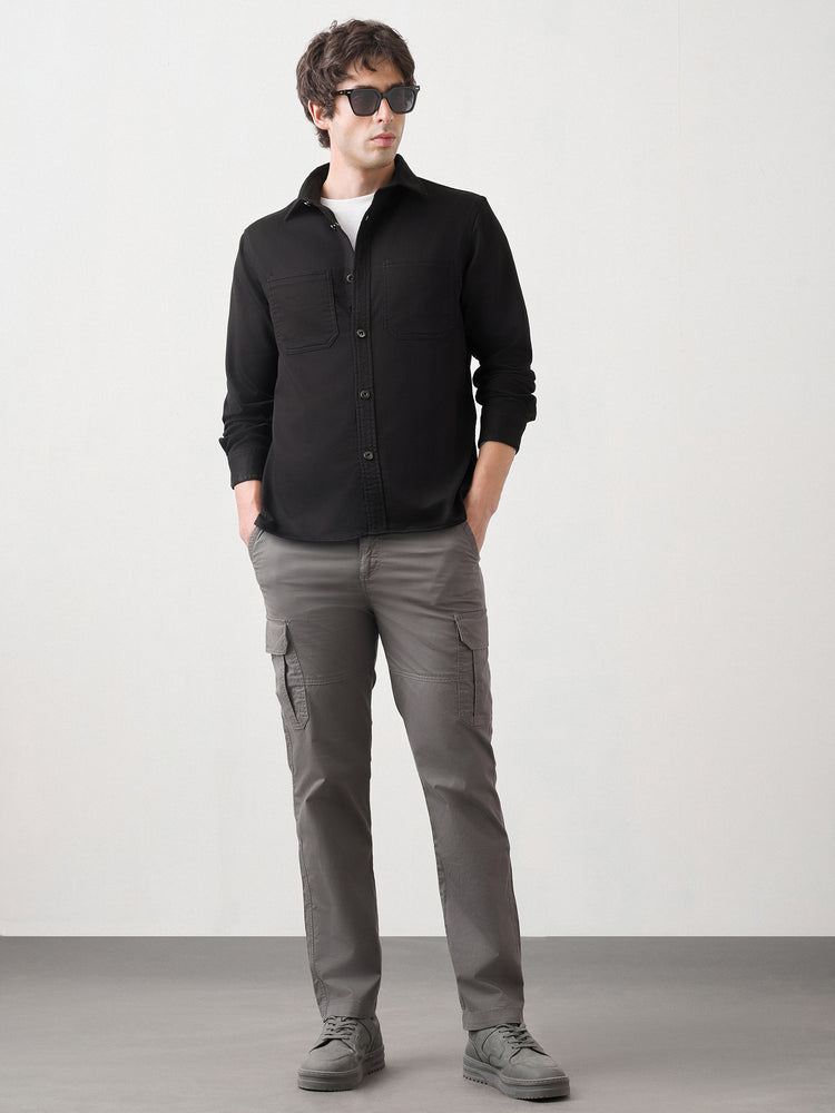 Double Pocket Cotton Stretch Overshirt