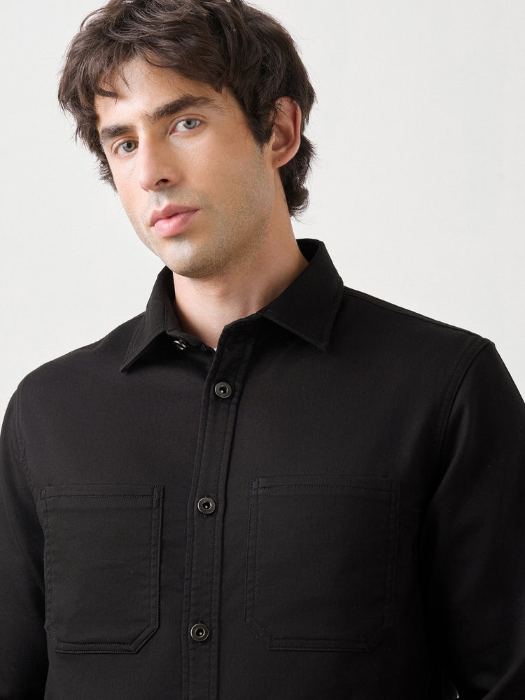 Double Pocket Cotton Stretch Overshirt