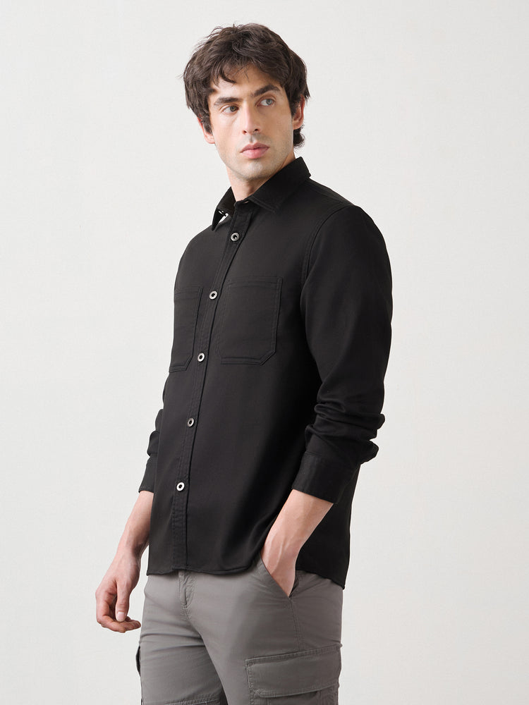Double Pocket Cotton Stretch Overshirt