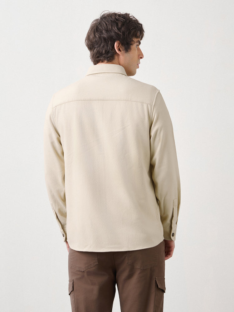 Textured Double Pocket Overshirt