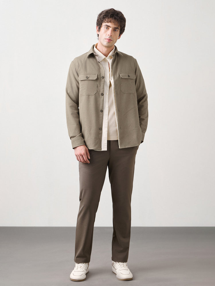 Textured Double Pocket Overshirt