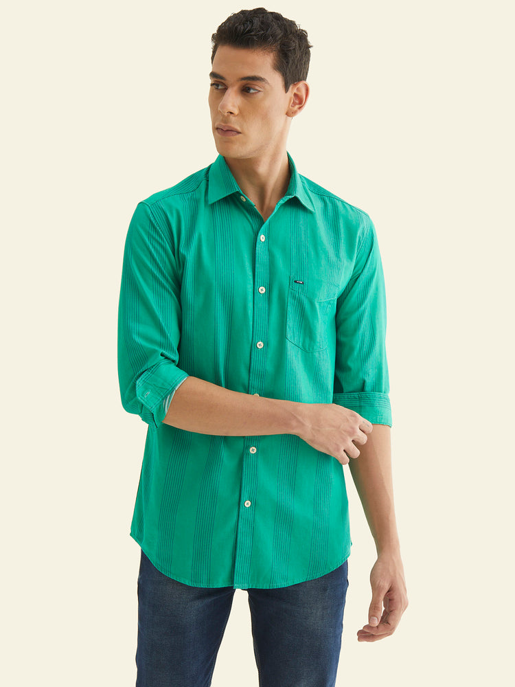 Green Striped Shirt