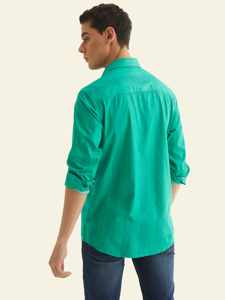 Green Striped Shirt