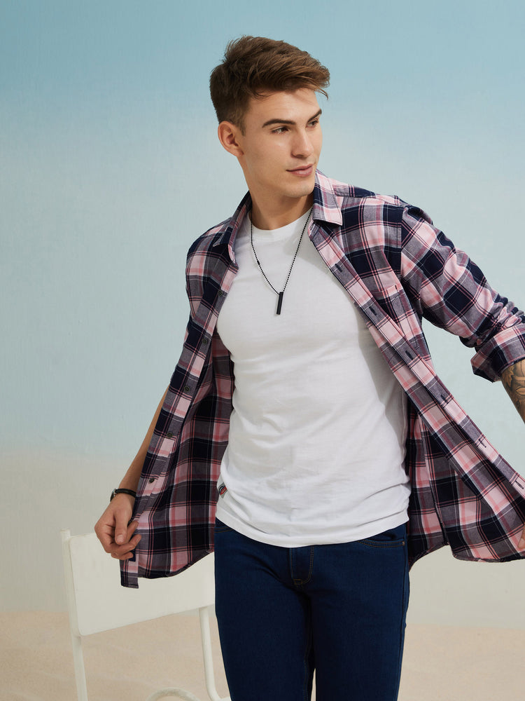 Pink Check Shirt