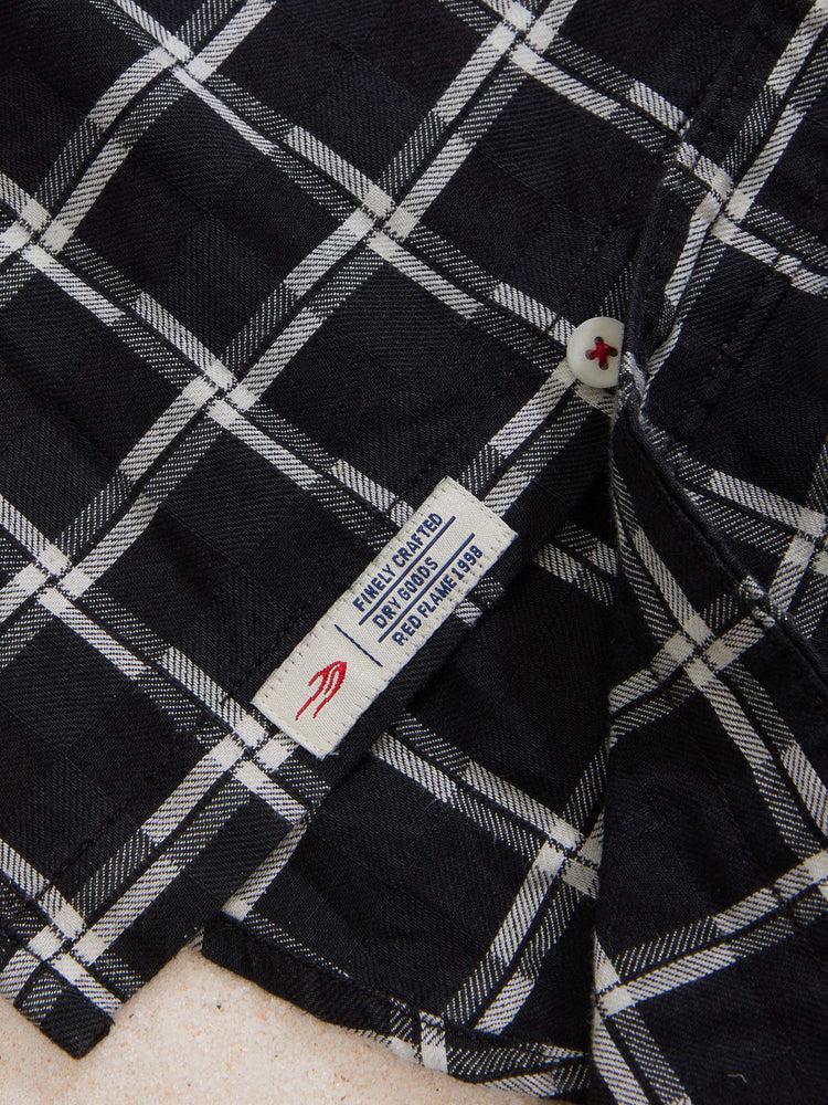 Black Denim Checked Shirt