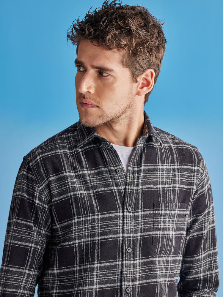 Black Checked Shirt