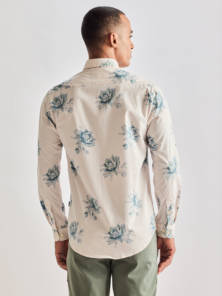 Cream Printed Shirt