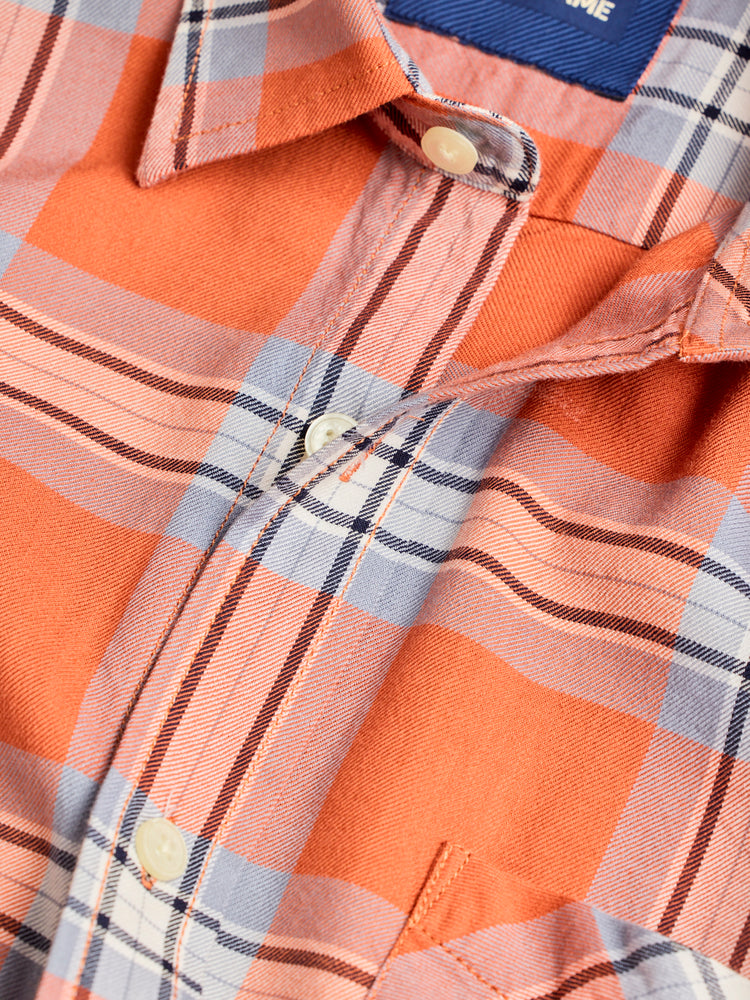 Orange Checked Shirt