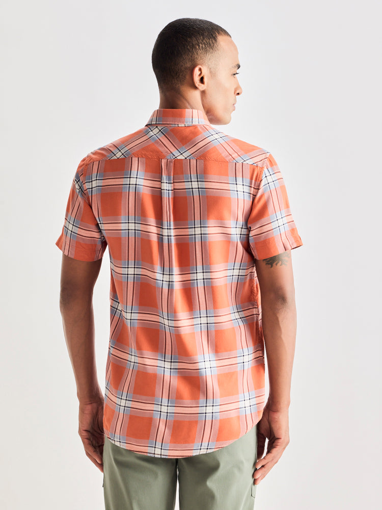 Orange Checked Shirt