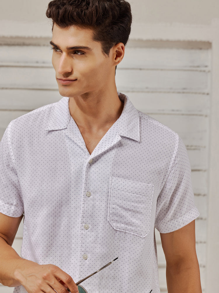 White Printed Shirt