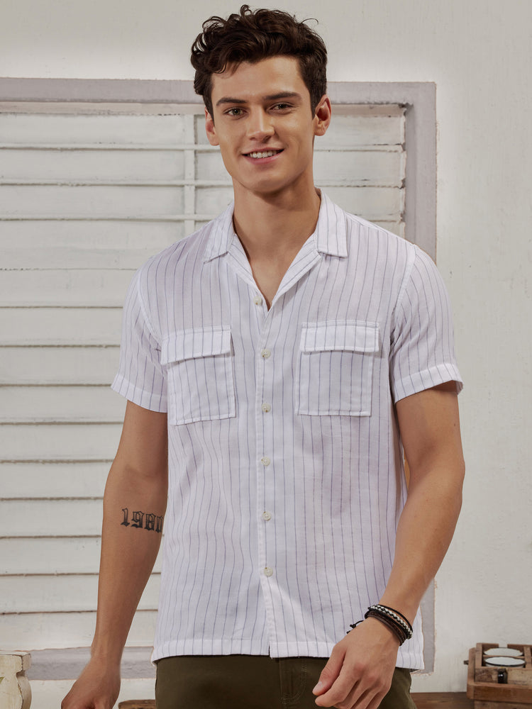 White Striped Shirt