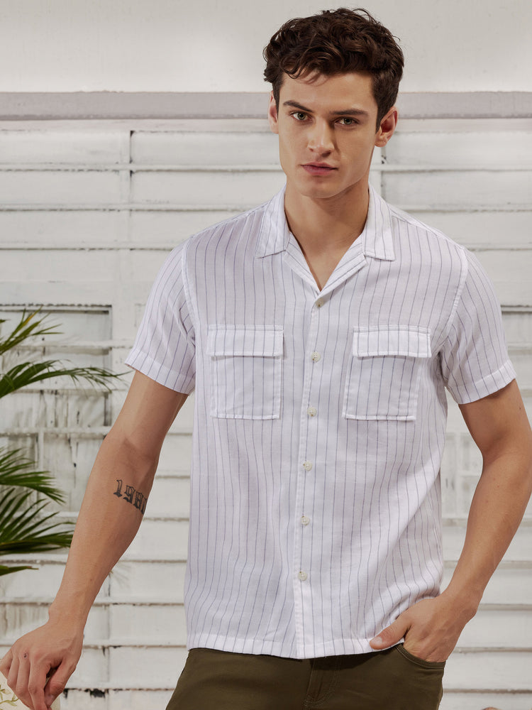 White Striped Shirt