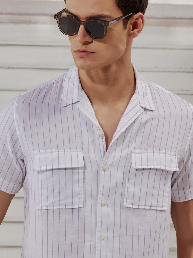 White Striped Shirt