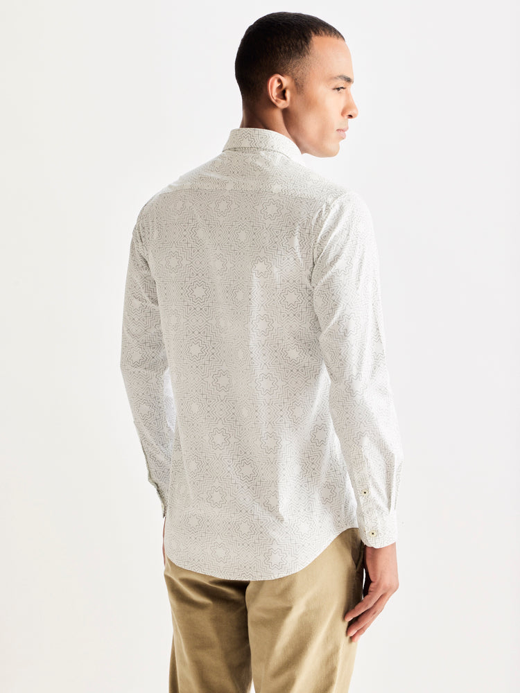 White Printed Shirt