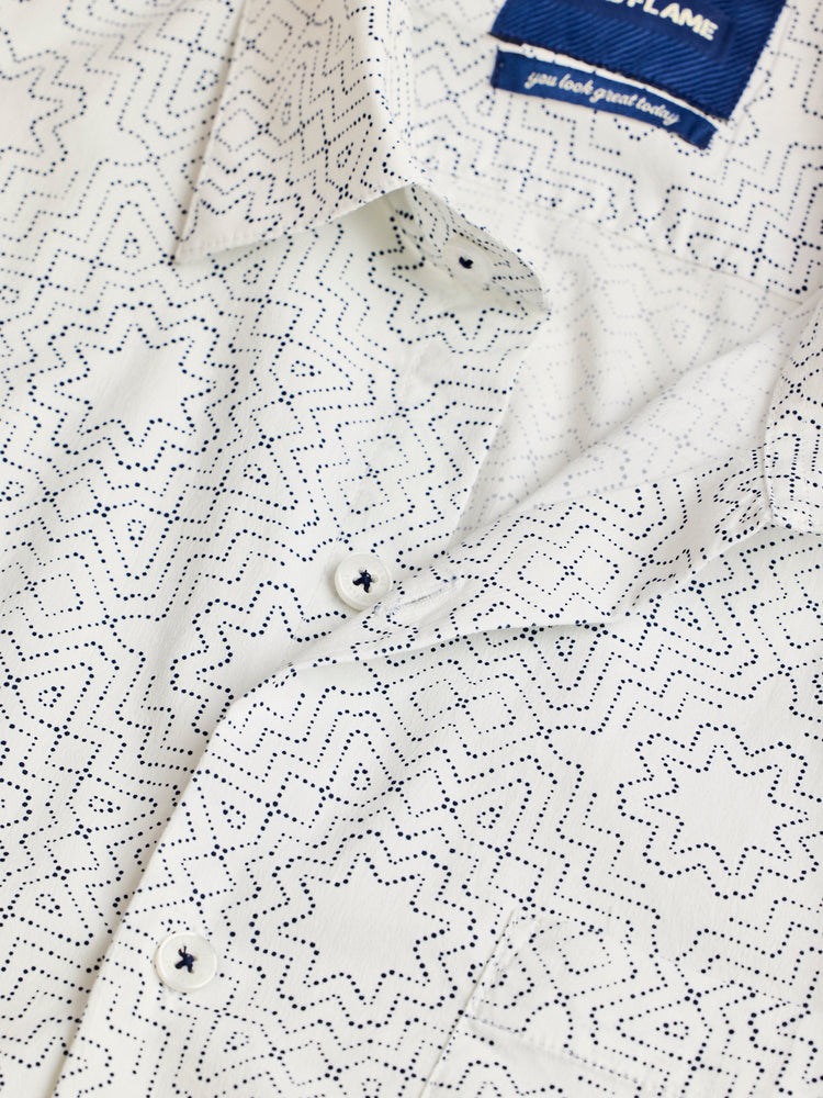 White Printed Shirt