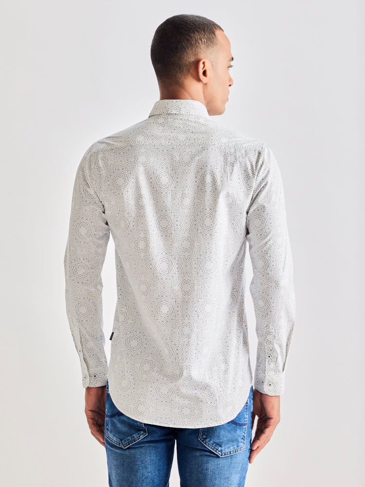 White Printed Shirt