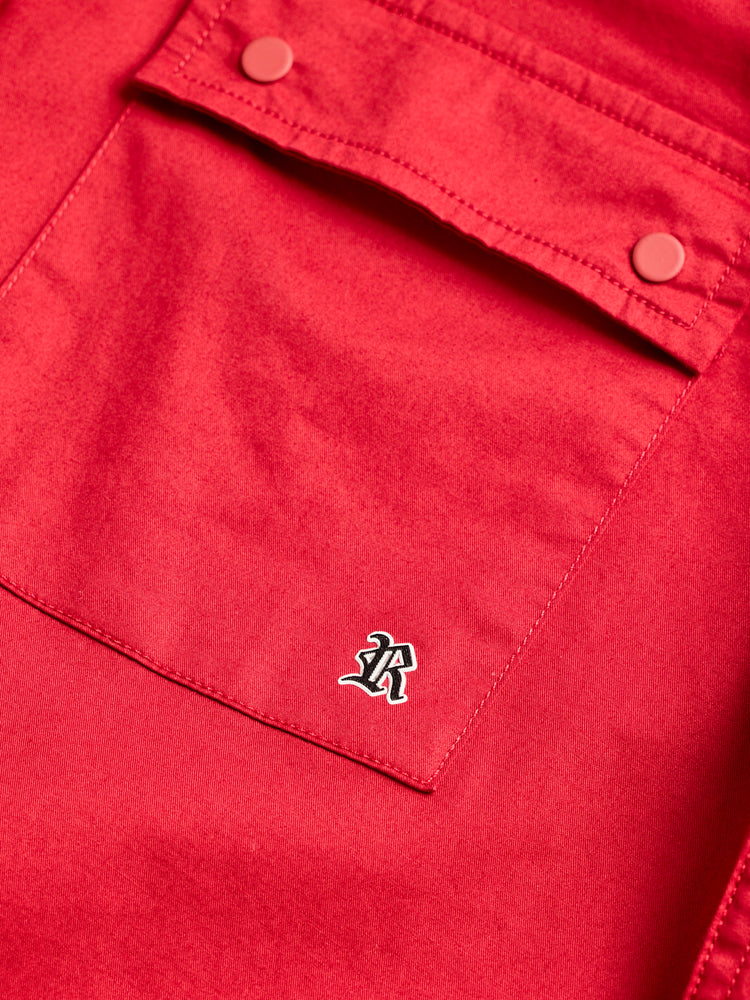Red Stretch Cargo Shirt