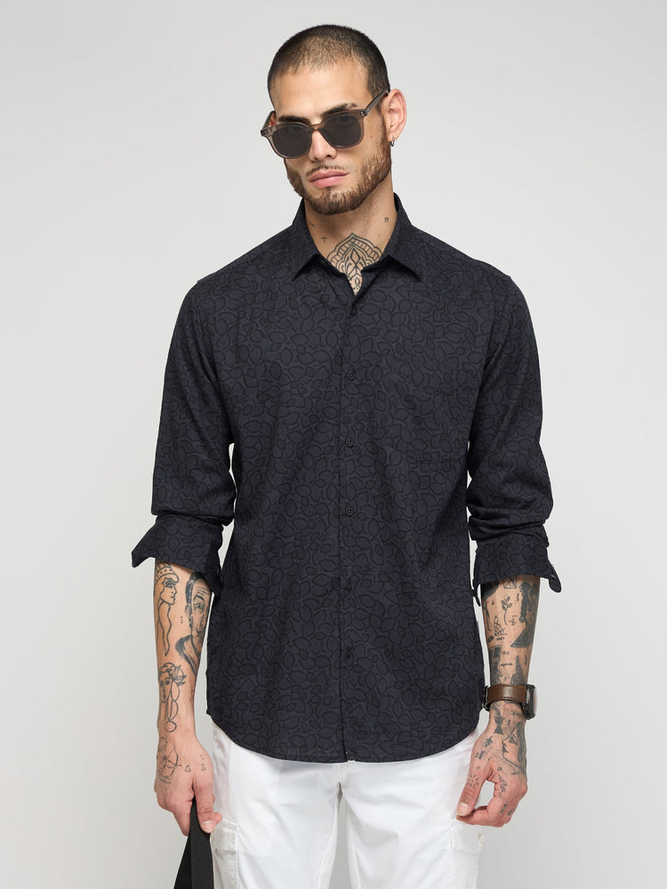 Paisley Print Stretch Shirt