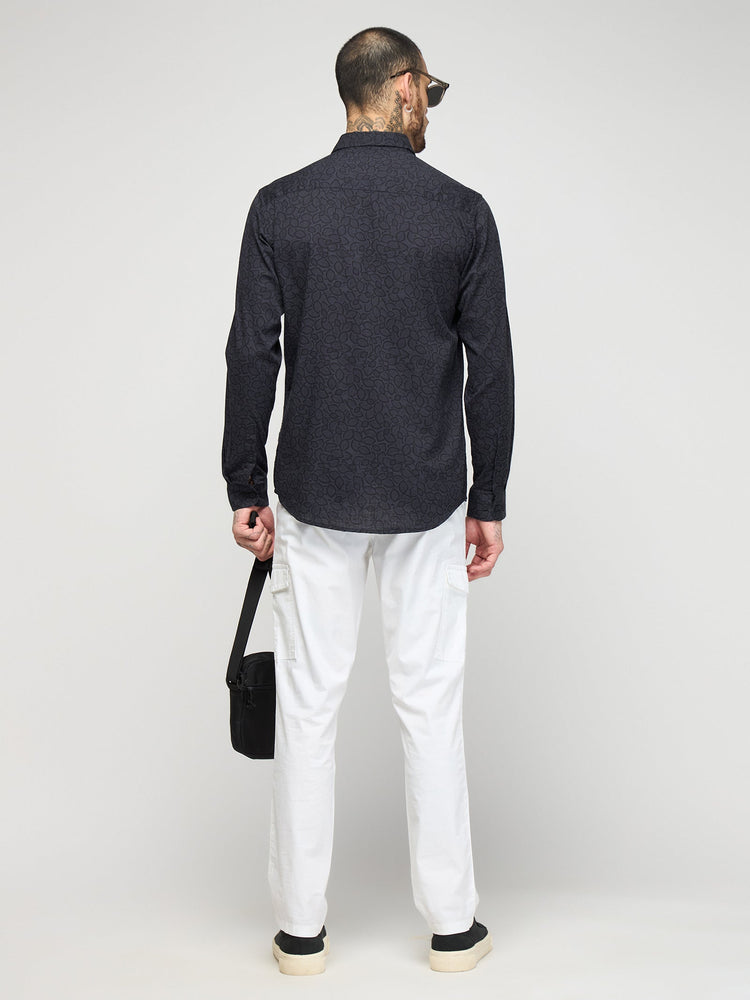 Paisley Print Stretch Shirt