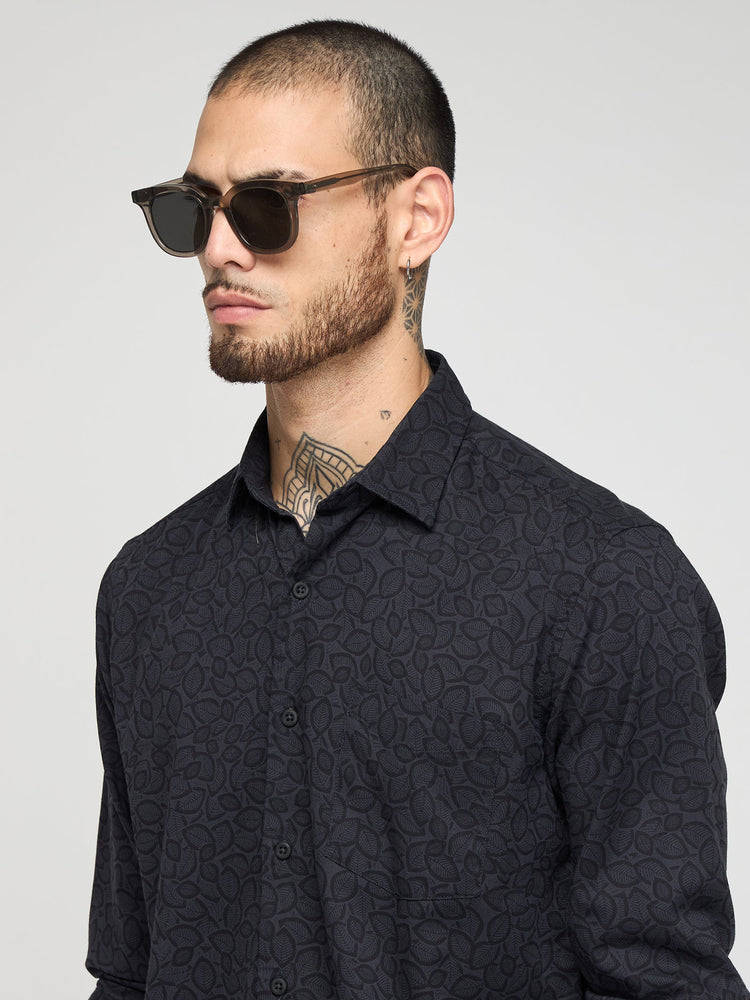 Paisley Print Stretch Shirt