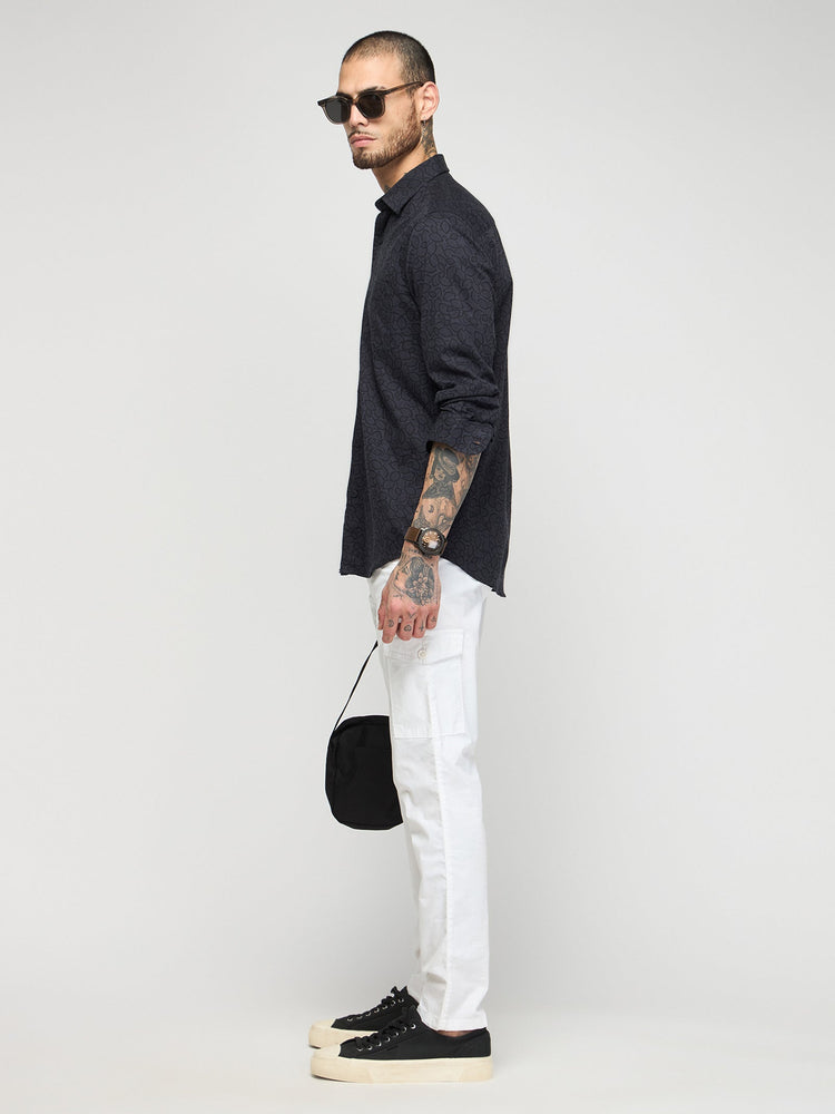 Paisley Print Stretch Shirt