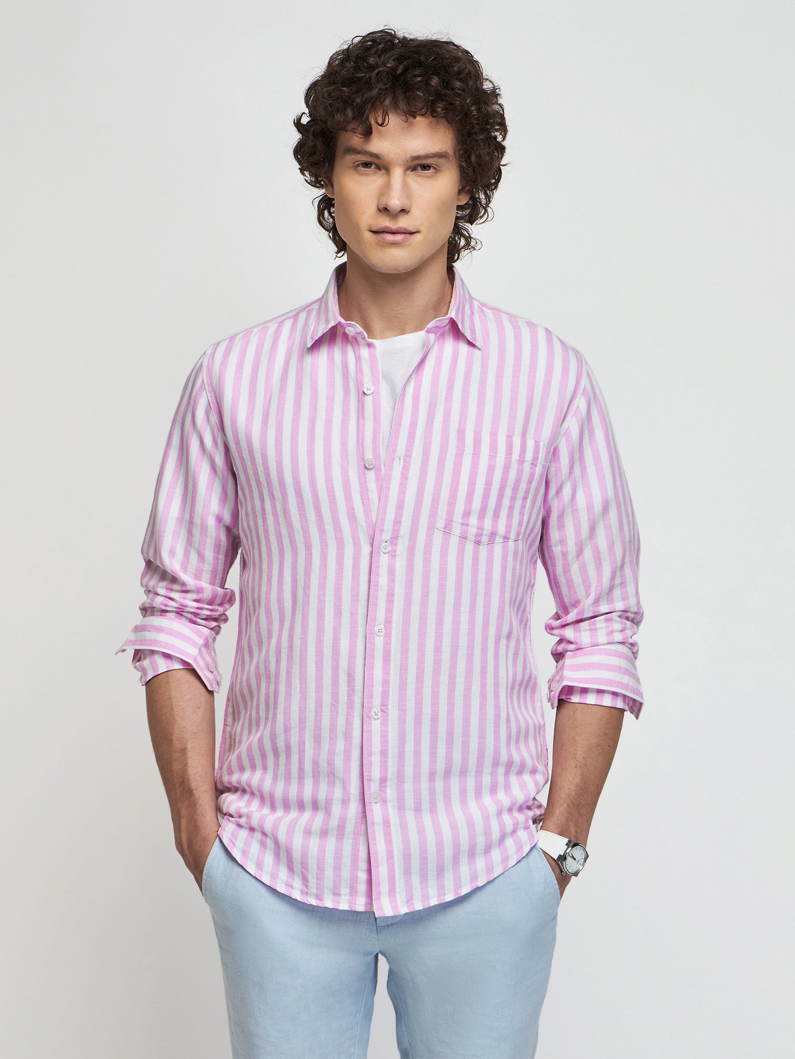 Striped Linen Cotton Shirt