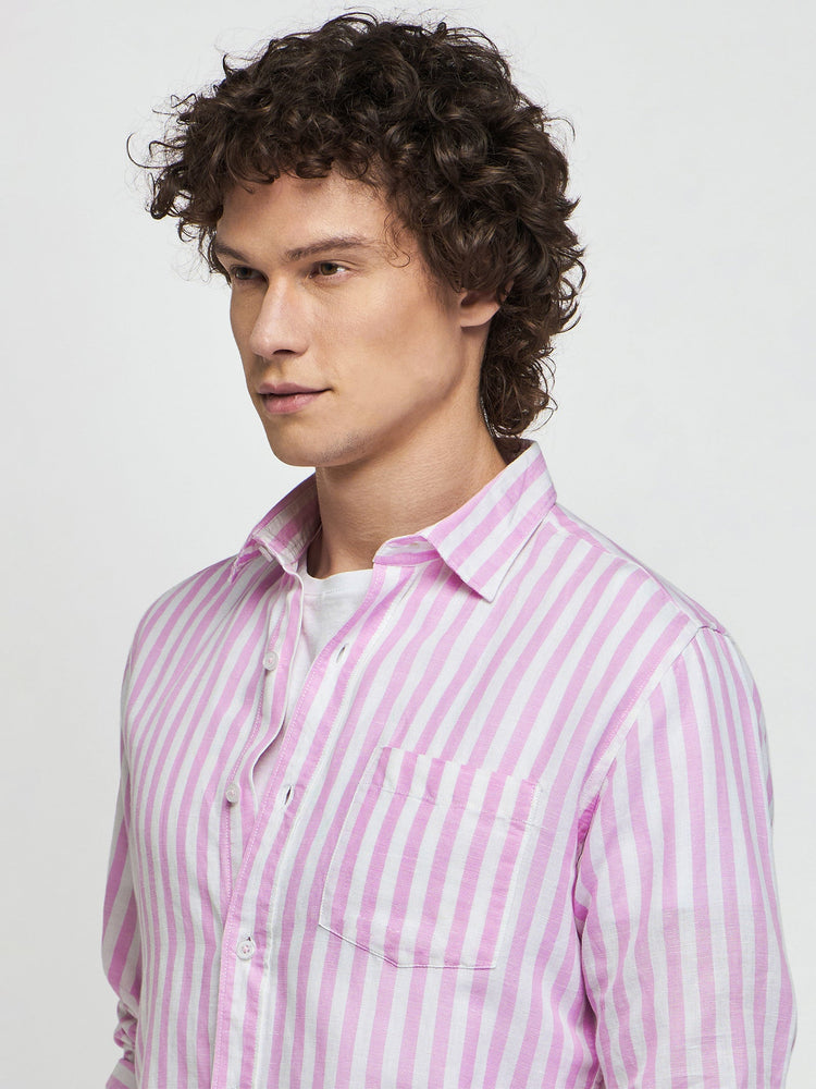Striped Linen Cotton Shirt
