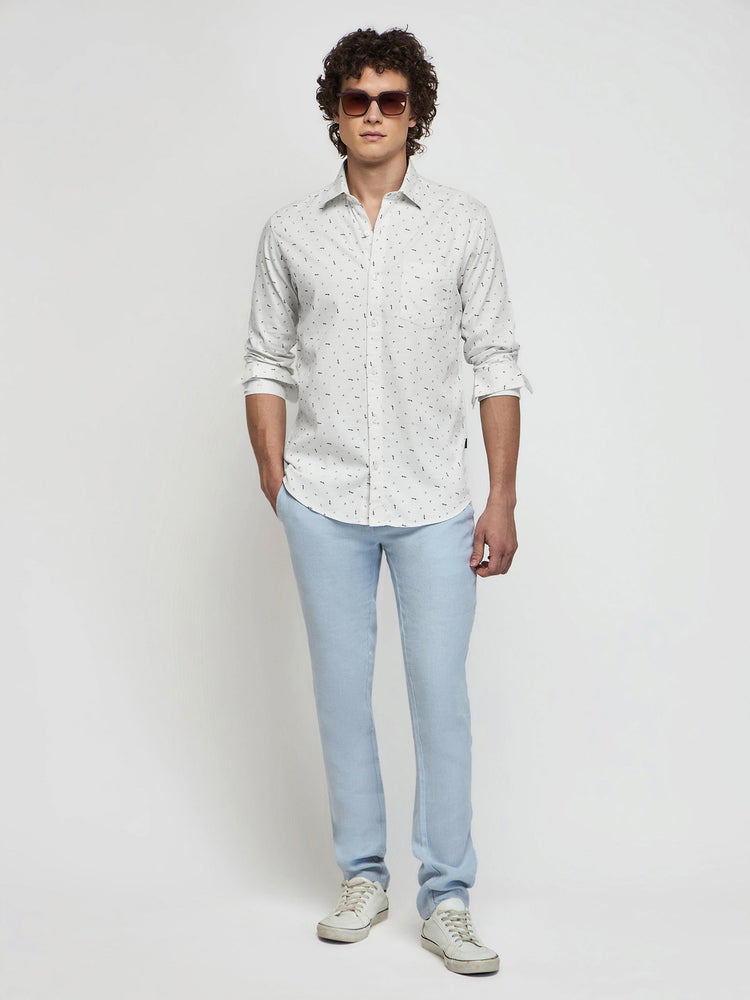 Micro Print Textured Shirt