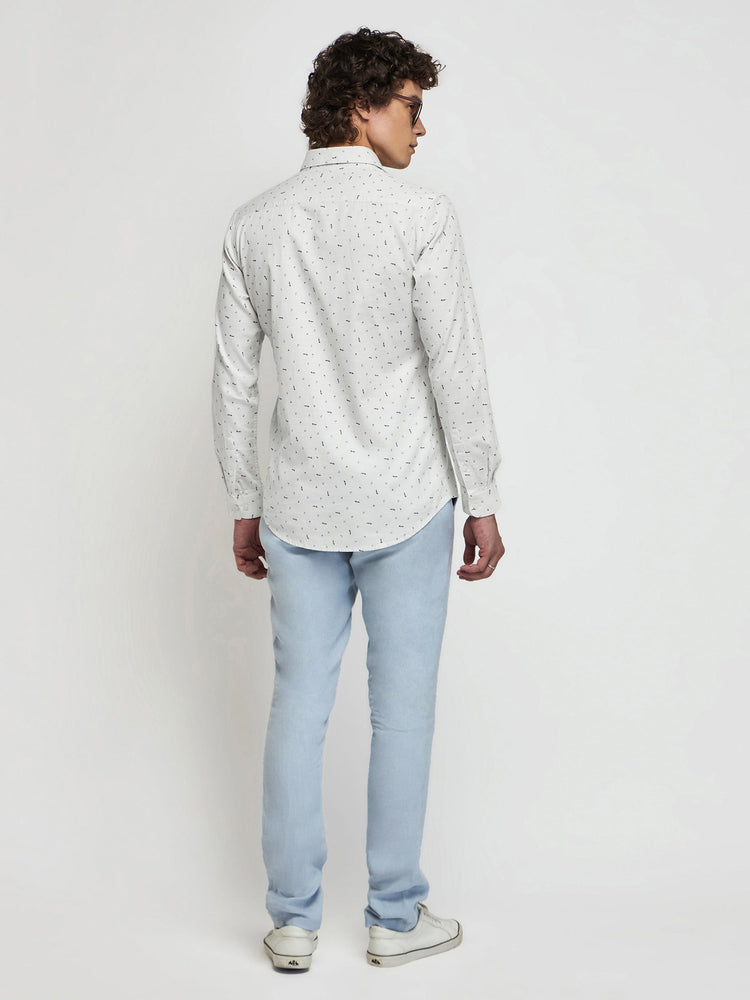 Micro Print Textured Shirt