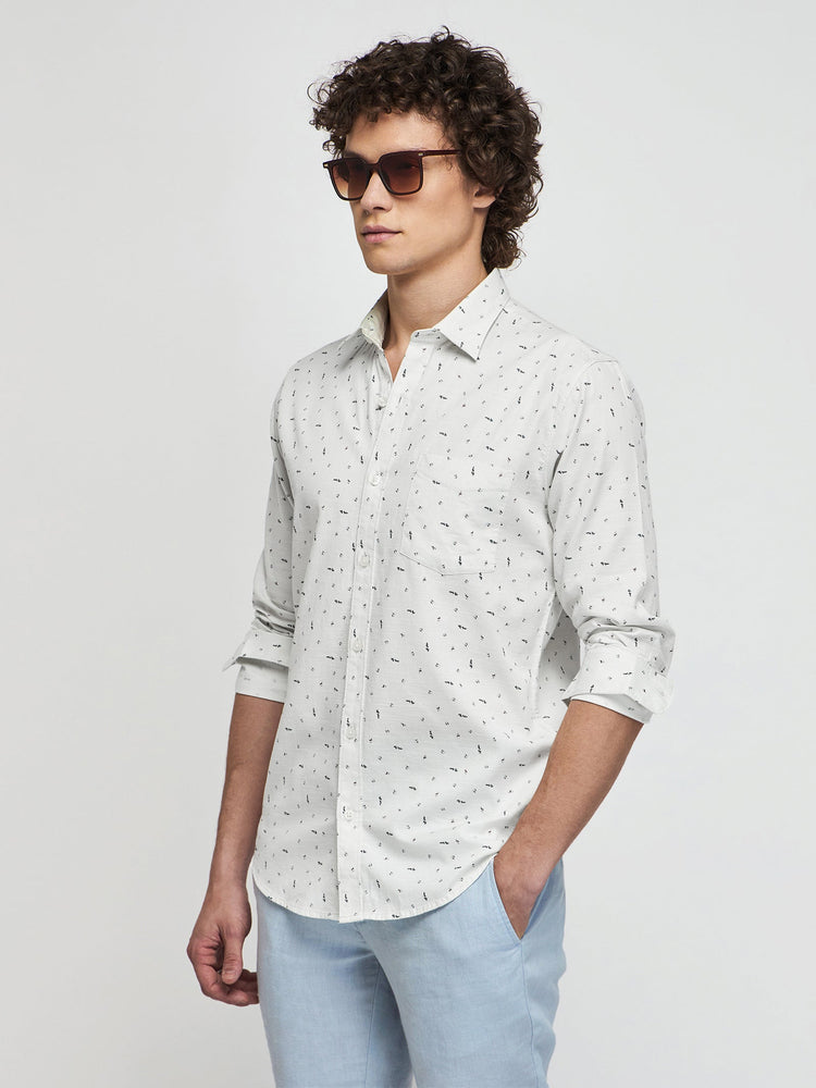 Micro Print Textured Shirt