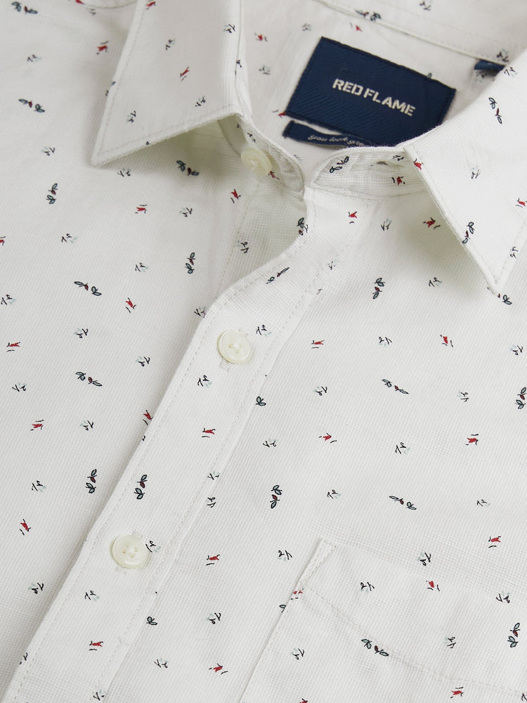 Micro Print Textured Shirt