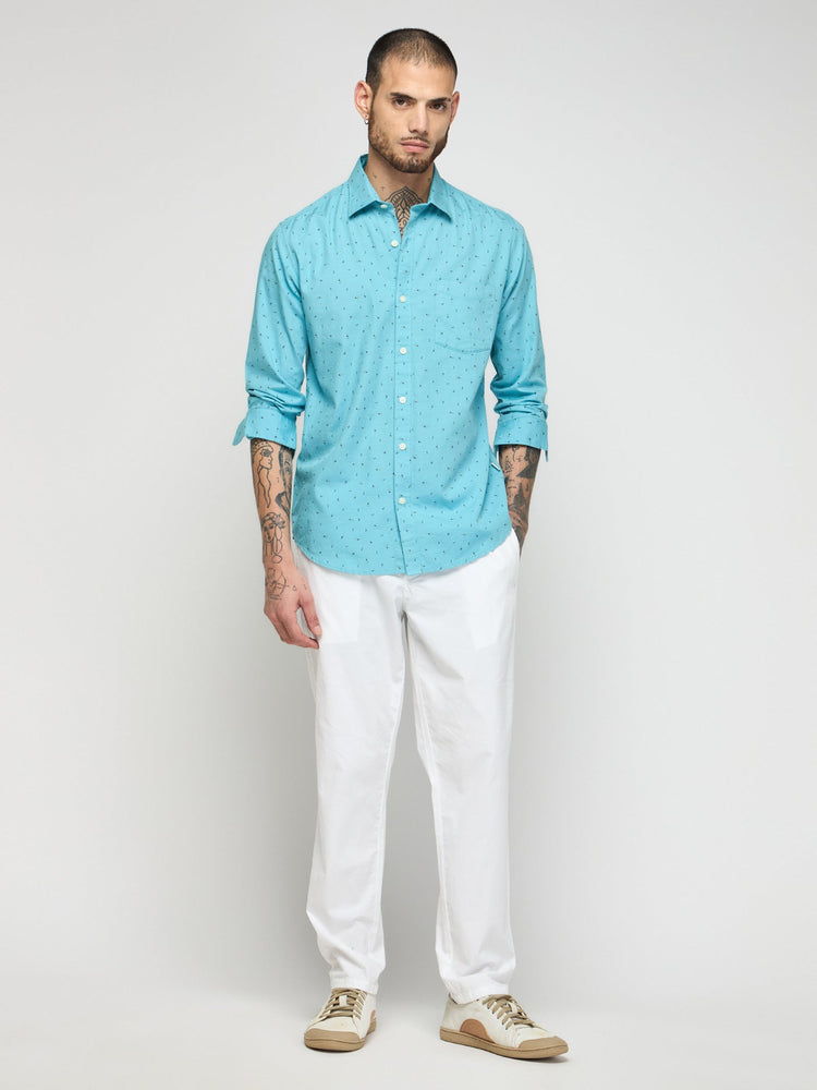 Micro Print Textured Shirt
