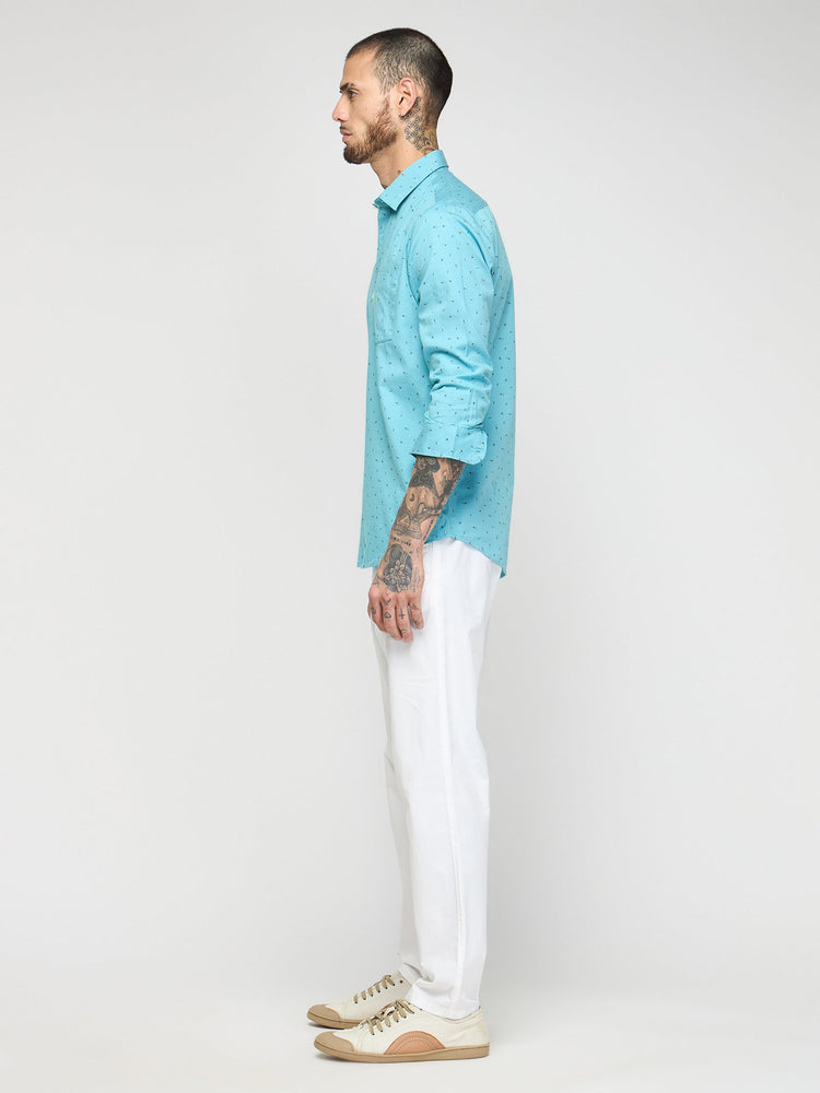 Micro Print Textured Shirt