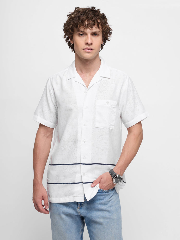 Burn-Out Cuban Collar Shirt