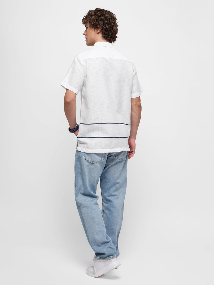 Burn-Out Cuban Collar Shirt