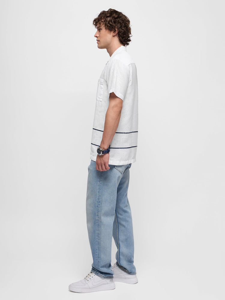 Burn-Out Cuban Collar Shirt