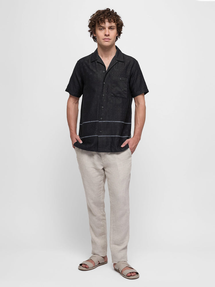 Burn-Out Cuban Collar Shirt
