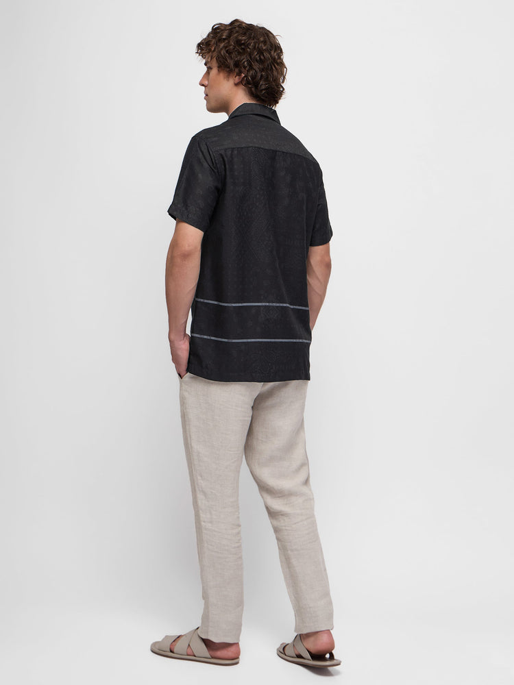 Burn-Out Cuban Collar Shirt